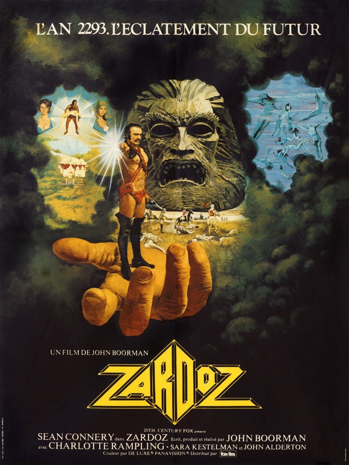 ZARDOZ, JOHN BOORMAN, SEAN CONNERY, 1974, REPRO VINTAGE CINEMA POSTER HQ