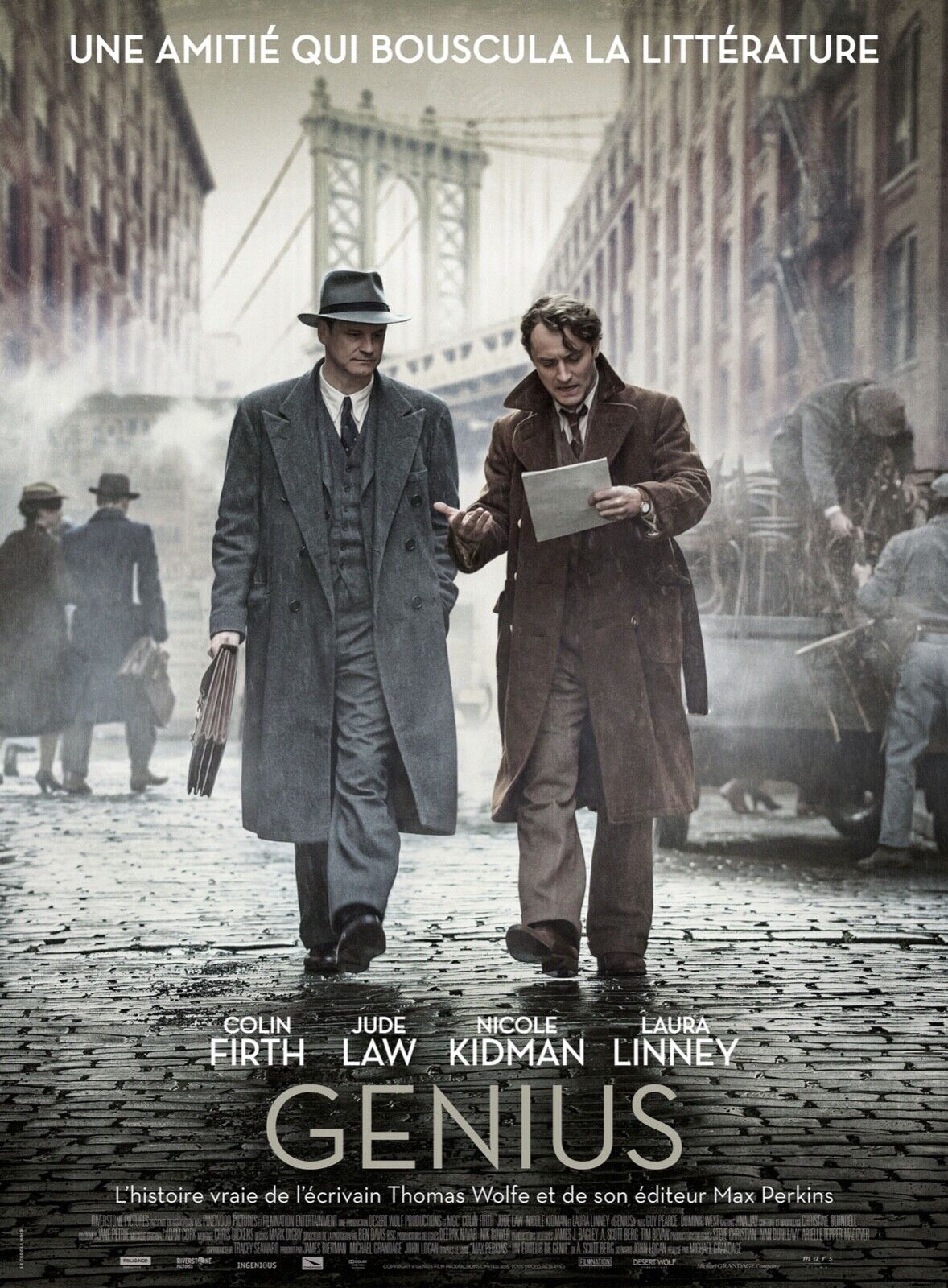 GENIUS, COLIN FIRTH, 2016, REPRO MOVIE POSTER, VINTAGE, HQ.