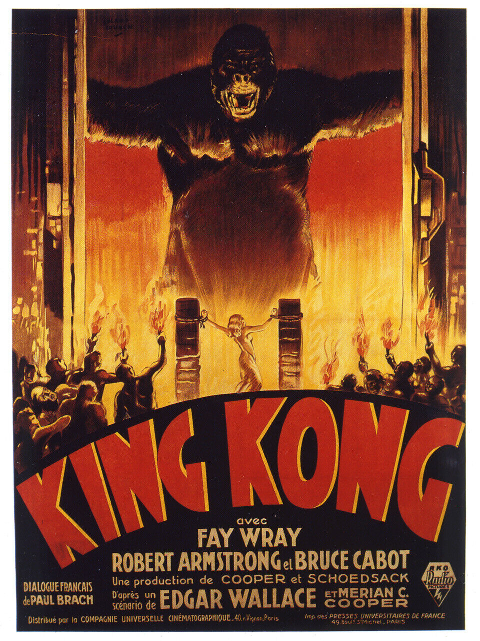 KING KONG 2, FAY WRAY, BRUCE CABOT, 1986, REPRO AFFICHE CINEMA HQ