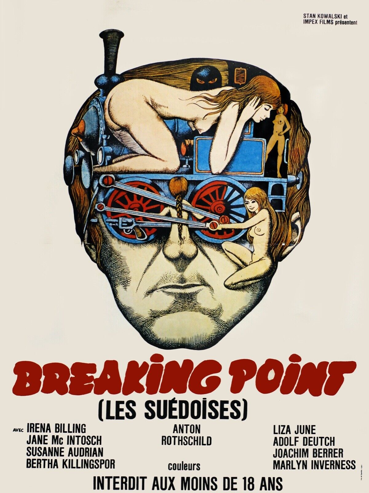 BREAKING POINT (LES SUÉDOISES), 1975, REPRO MOVIE POSTER, VINTAGE, HQ