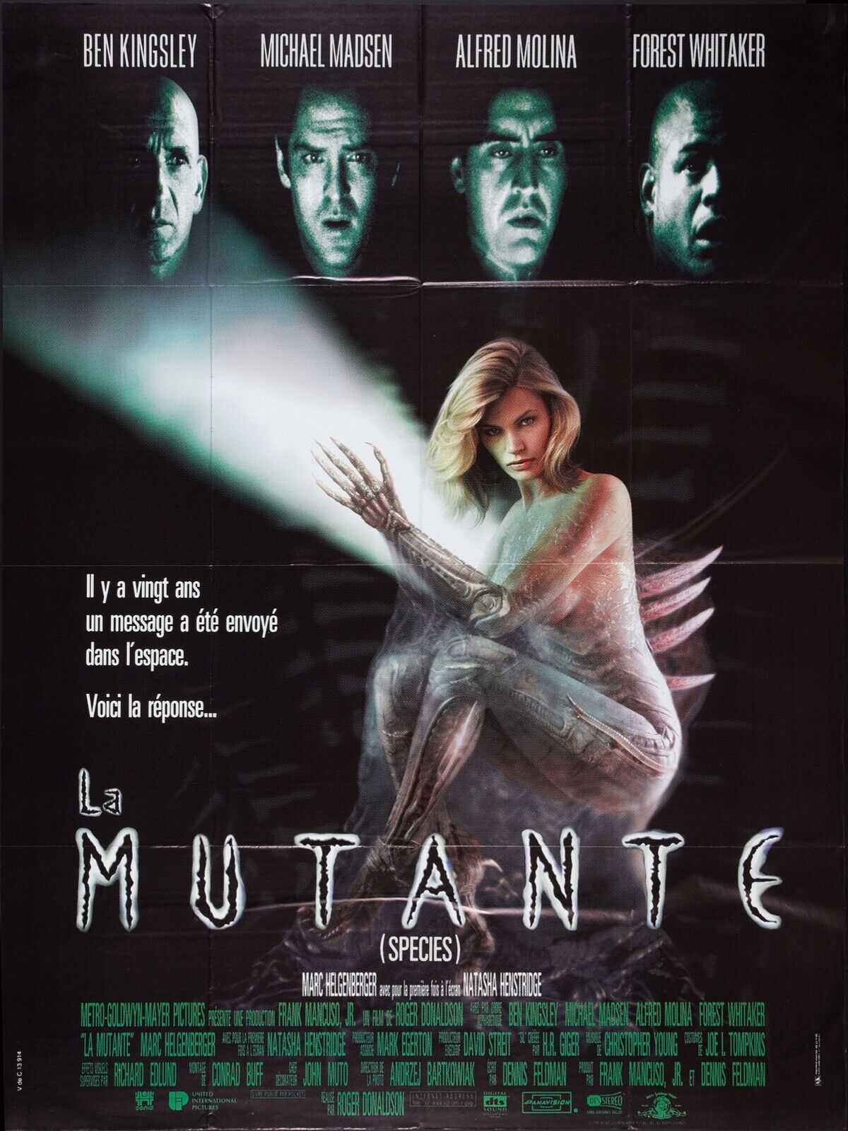 LA MUTANTE, BEN KINGSLEY, 1995, REPRO AFFICHE CINEMA VINTAGE, HQ