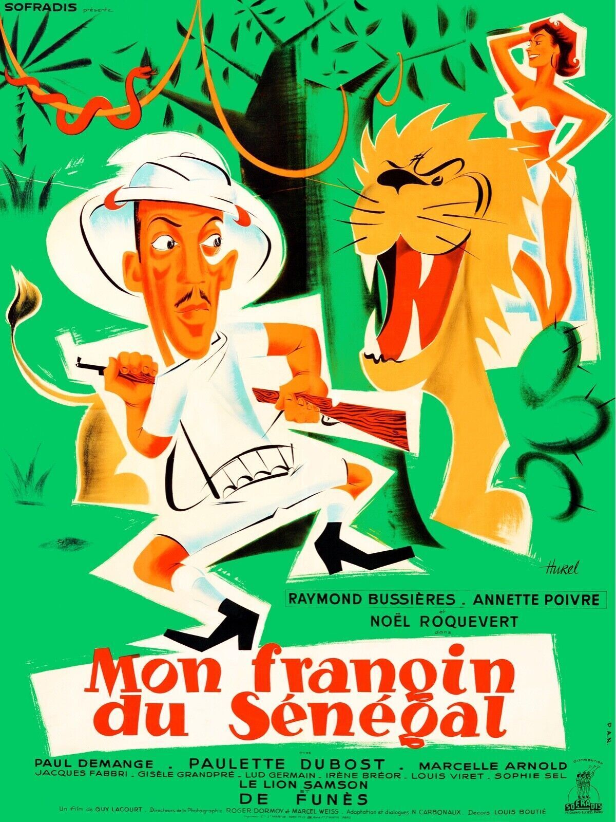 MY BROTHER FROM SENEGAL, JEAN TISSIER, 1953, REPRO VINTAGE CINEMA POSTER, HQ