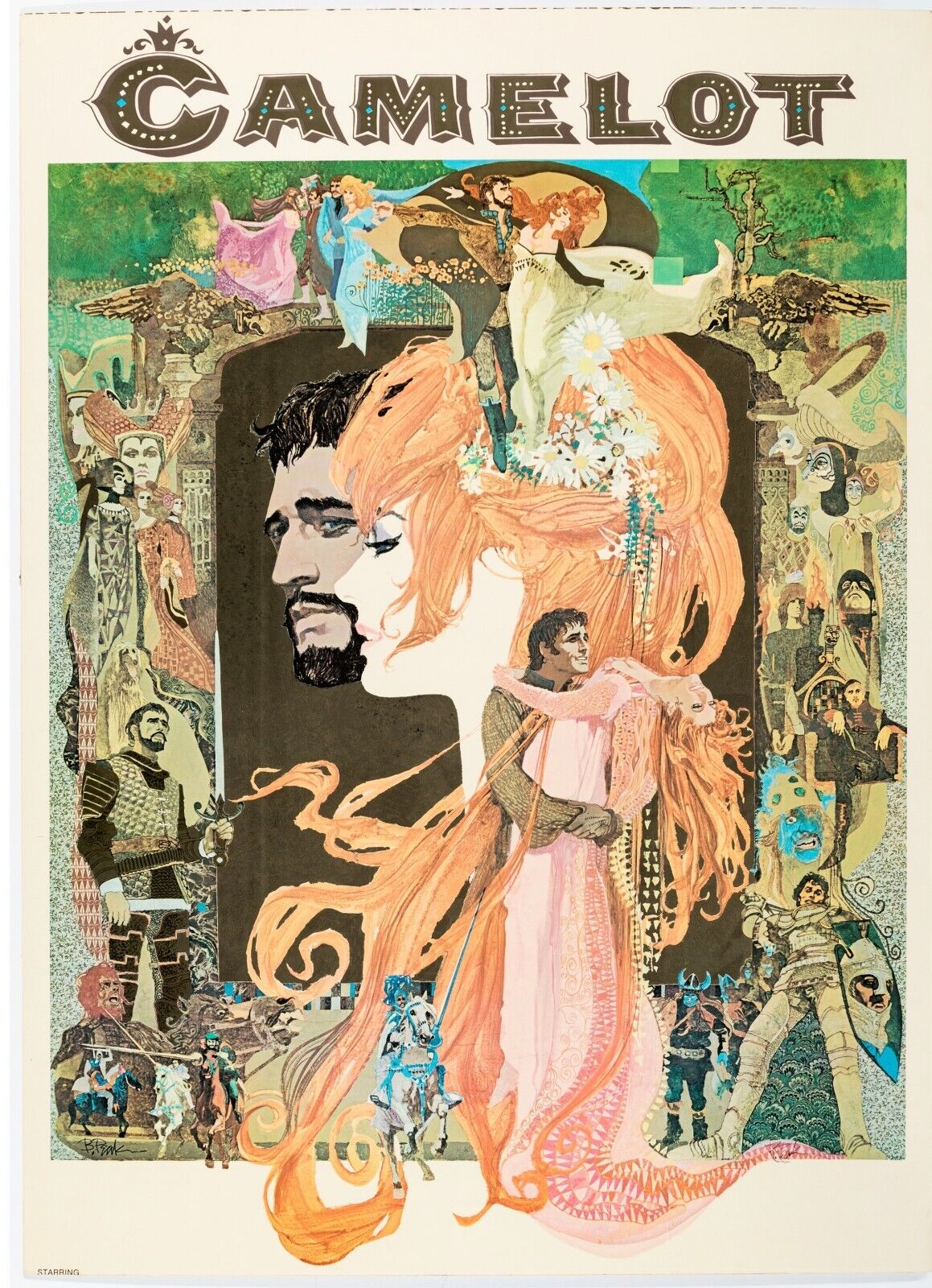 CAMELOT, RICHARD HARRIS, VANESSA REDGRAVE, FRANCO NERO, 1967, REPRO MOVIE POSTER, VINTAGE, HQ