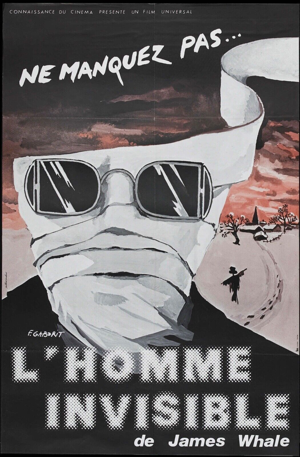 L’HOMME INVISIBLE, JAMES WHALE, 1933, REPRO AFFICHE CINÉMA VINTAGE, HQMOVIE POSTER HQ