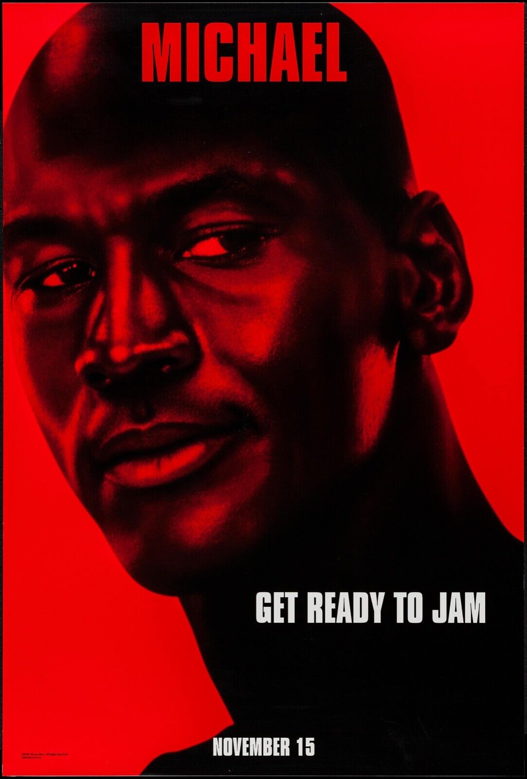 SPACE JAM, MICHAEL JORDAN, 1996, Repro affiche série, HQ