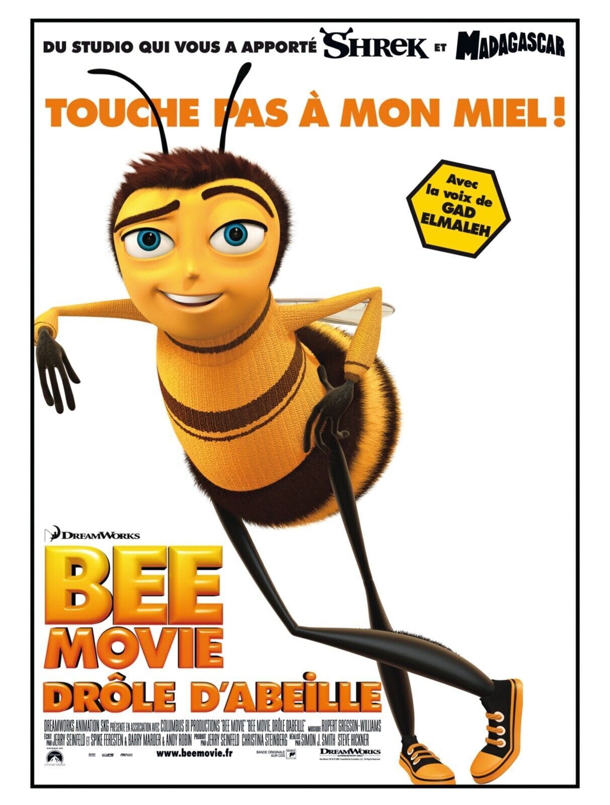 BEE MOVIE DRÔLE D'ABEILLE REPRO AFFICHE CINEMA HQ VINTAGE