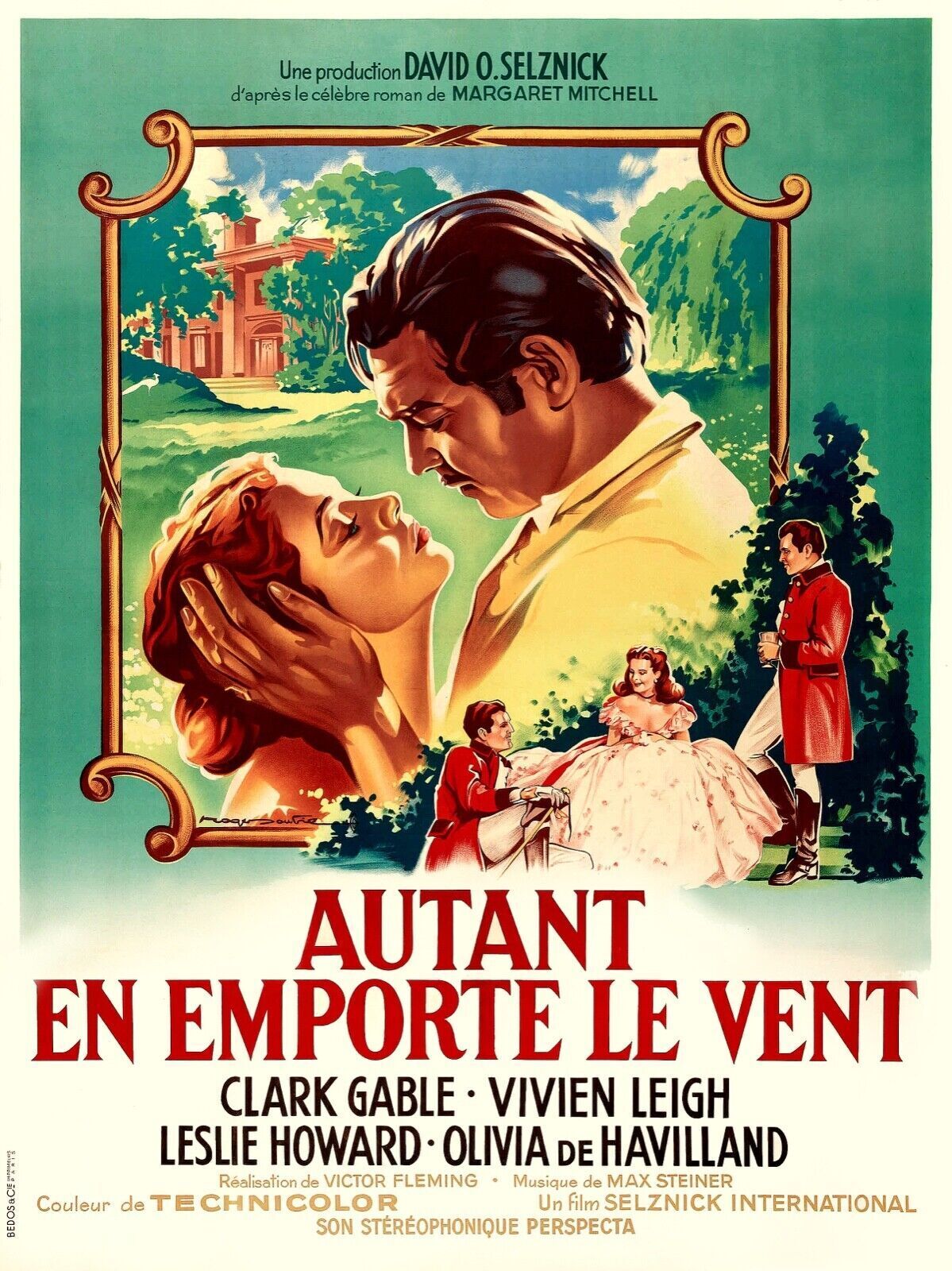 AUTANT EN EMPORTE LE VENT, CLARK GABLE, 1939, REPRO MOVIE POSTER, VINTAGE, HQ