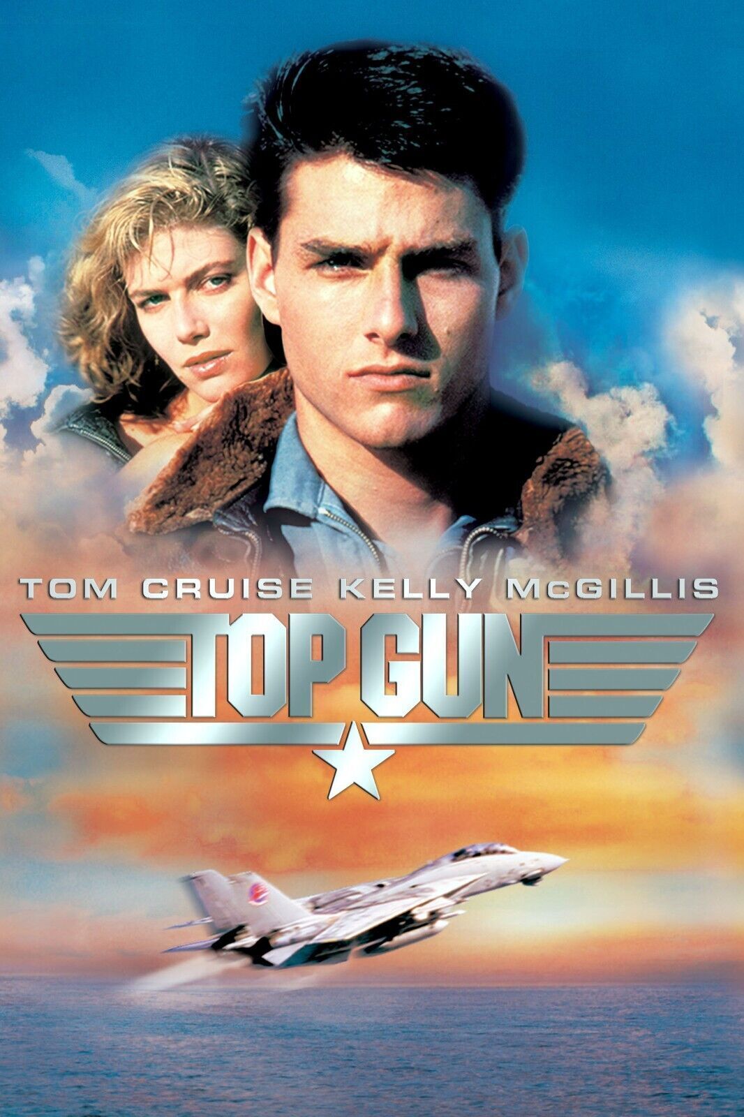 TOP GUN, TOM CRUISE, VAL KILMER, 1986, Repro HQ cinema poster