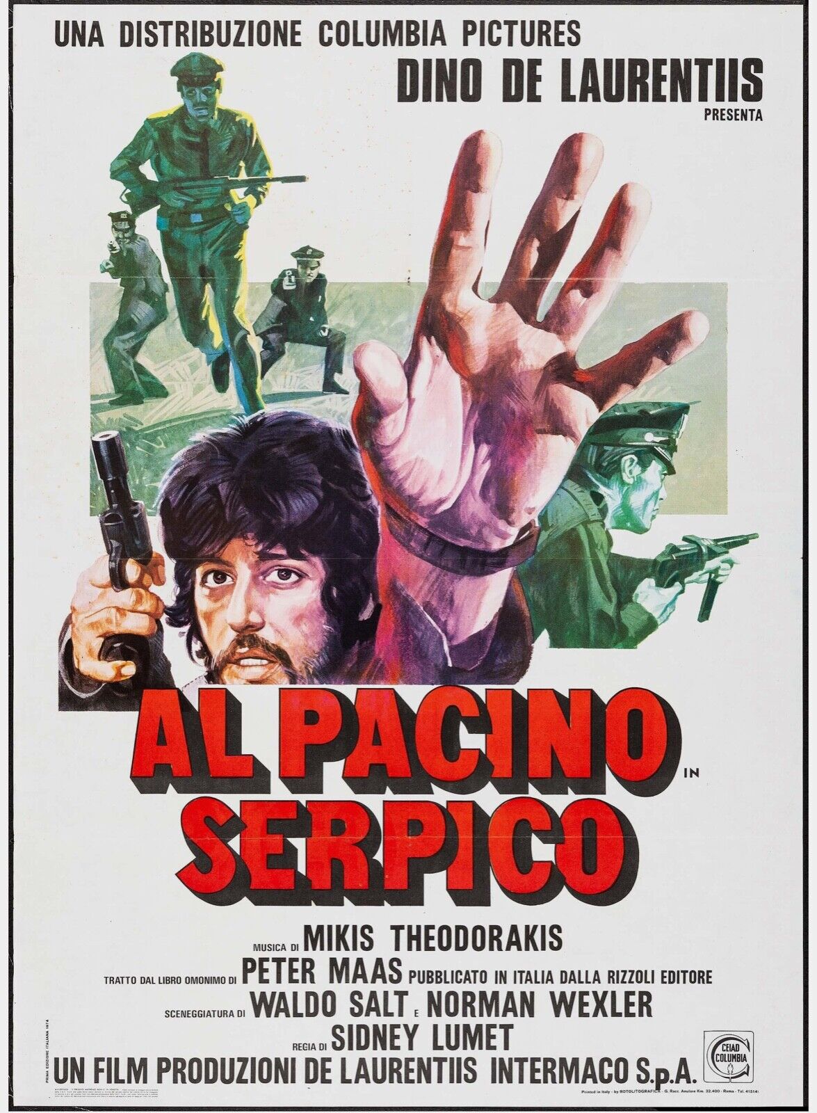 SERPICO, AL PACINO, 1973, REPRO MOVIE POSTER, VINTAGE, HQ