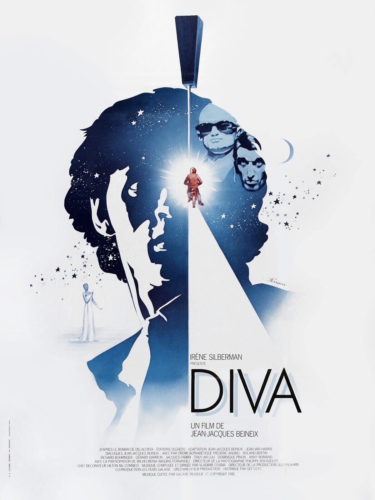 DIVA, WILHELMENIA WIGGINS FERNANDEZ, 1981, REPRO MOVIE POSTER, VINTAGE, HQ