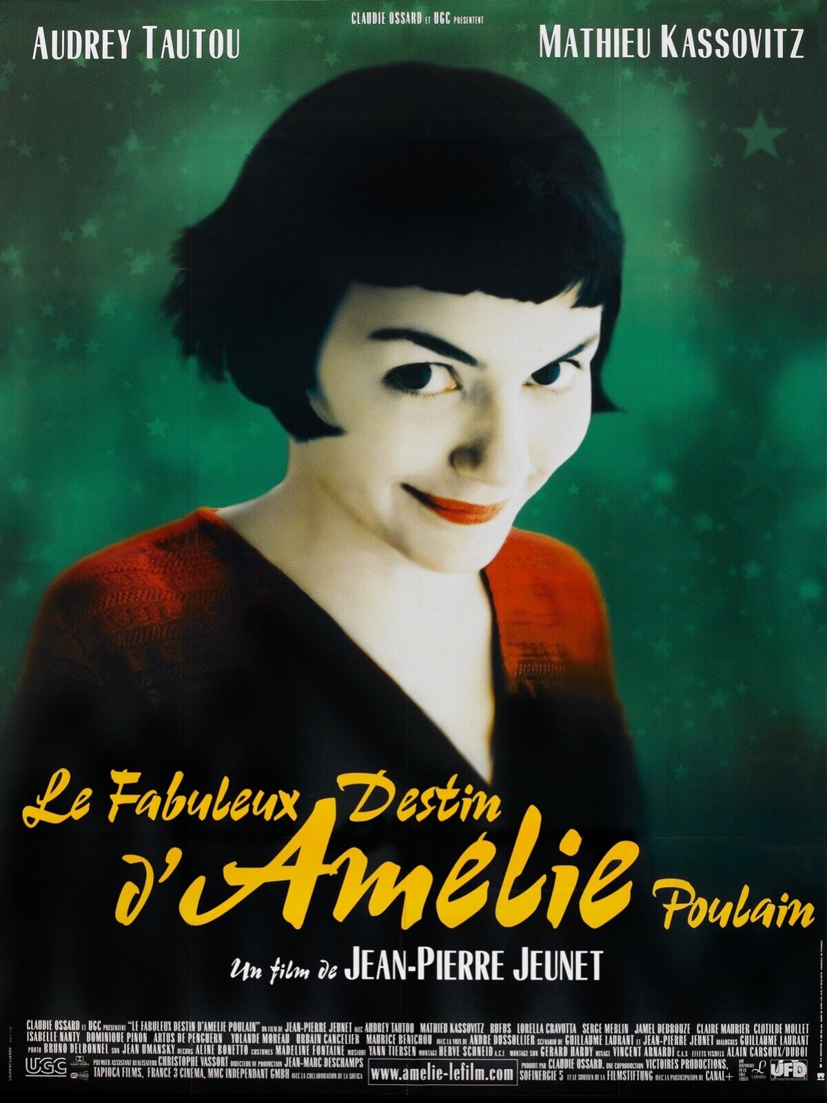 LE FABULEUX DESTIN D’AMÉLIE POULAIN, AUDREY TAUTOU, 2001, REPRO AFFICHE CINÉMA VINTAGE, HQ