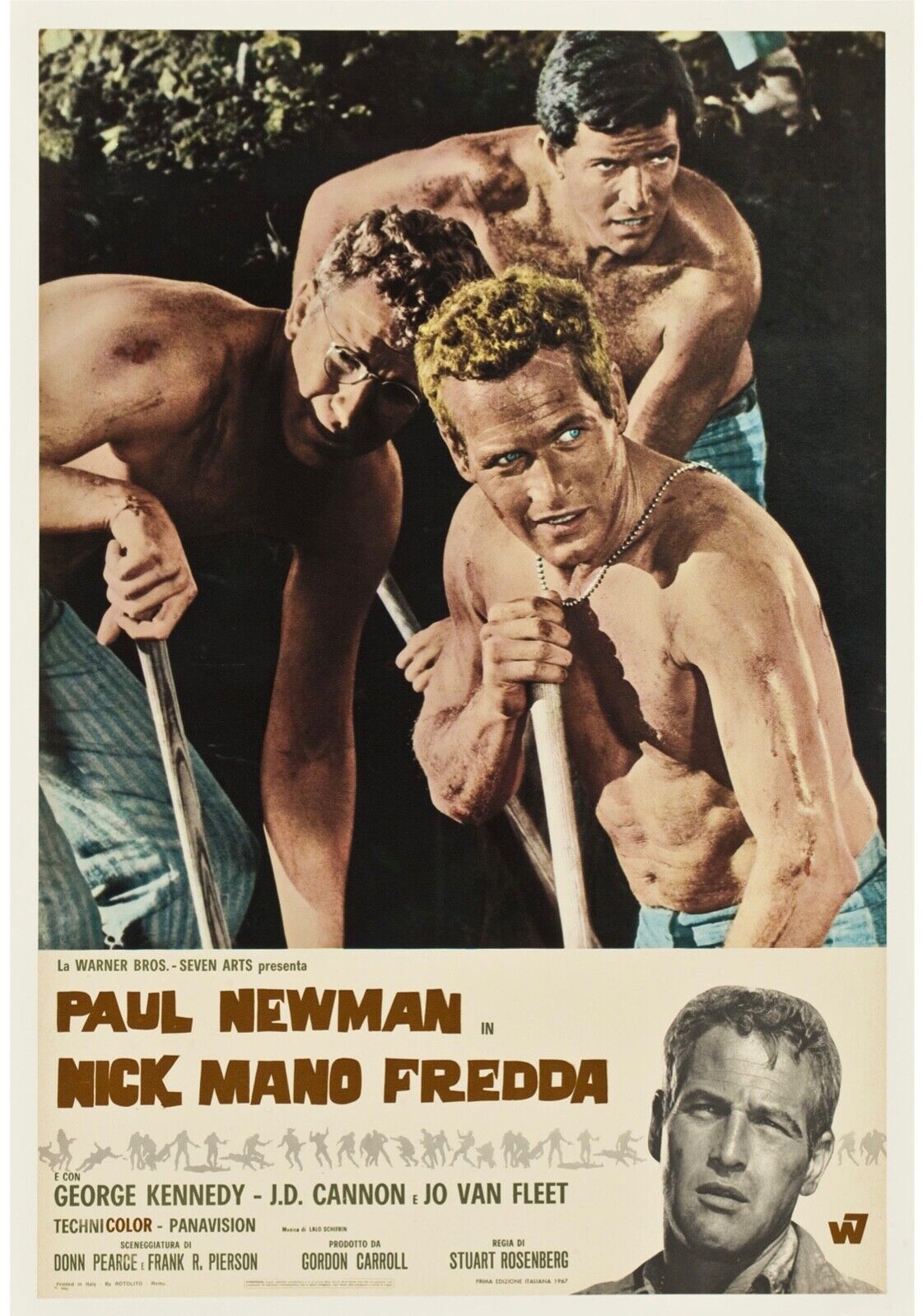 COLD HAND LUKE, PAUL NEWMAN, 1967, cinema poster reproduction, VINTAGE, HQ