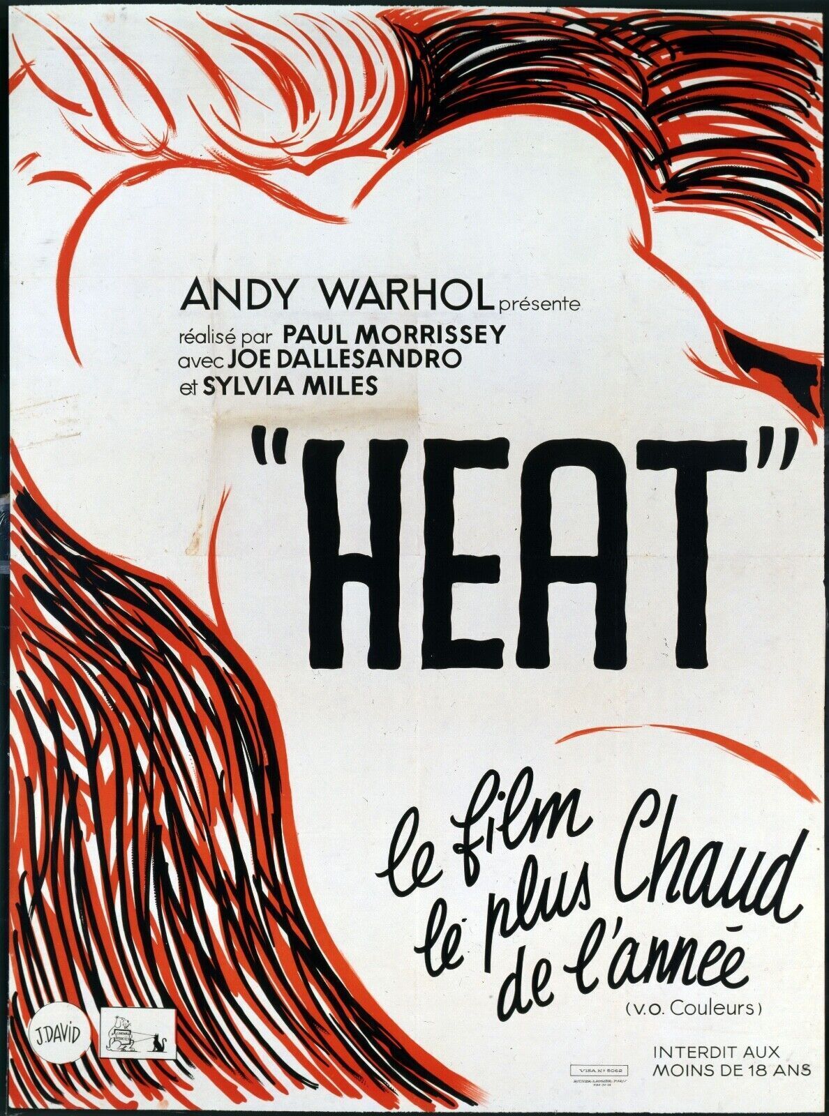 HEAT, JOE D'ALESSANDRO, 1972, REPRODUCCIÓN DE CARTEL DE PELÍCULA, VINTAGE, HQ