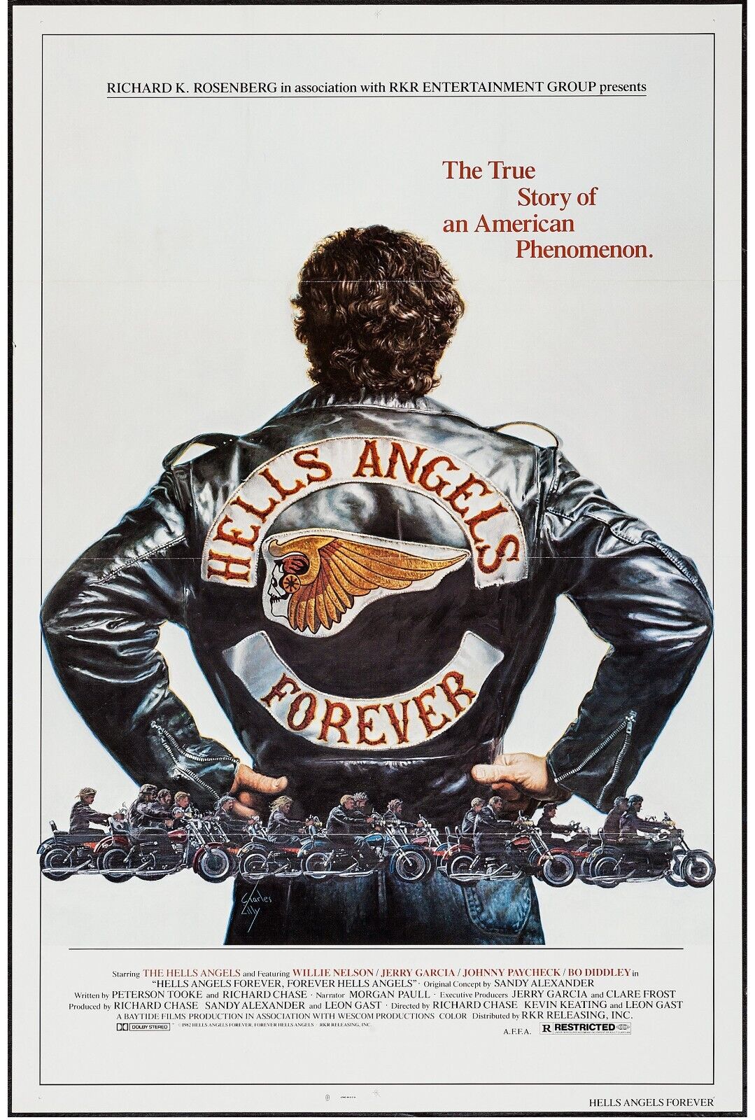 HELLS ANGELS FOREVER, 1983,  (MOTO) - REPRO AFFICHE PUBLICITAIRE VINTAGE