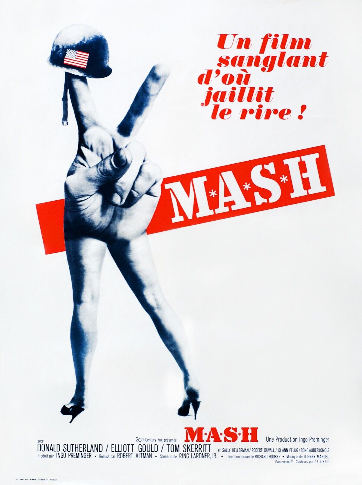 M.A.S.H, DONALD SUTHERLAND, 1970, Repro Affiche Cinéma Vintage, HQ