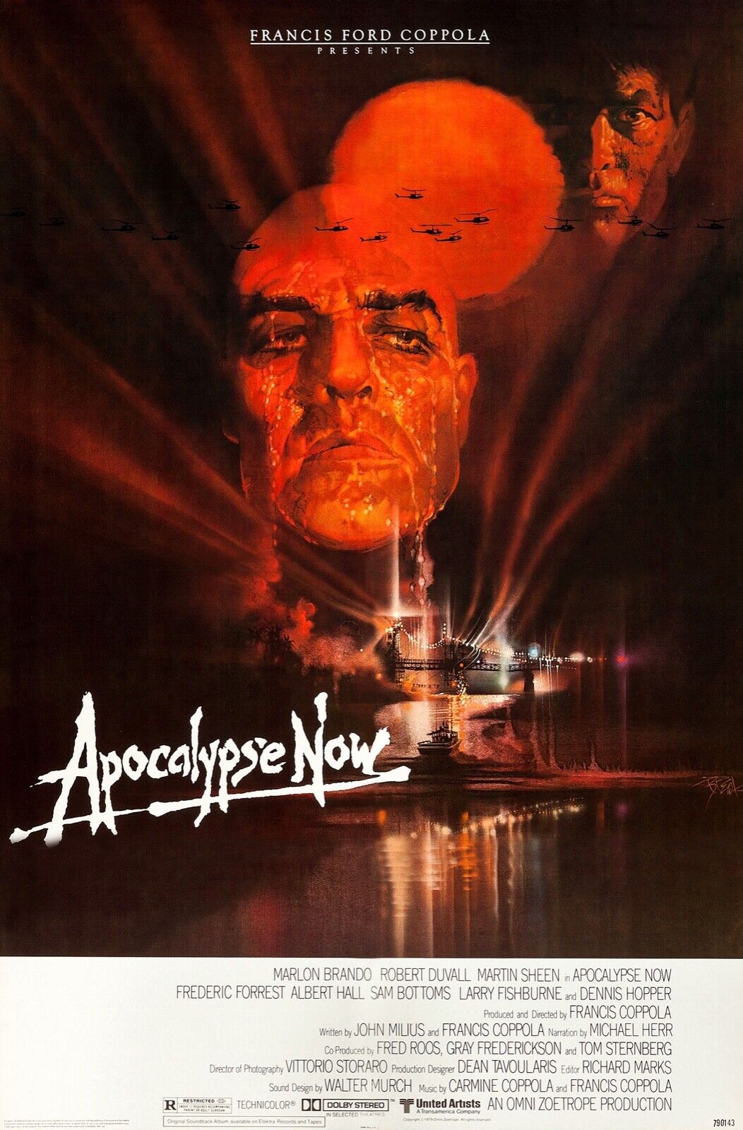 APOCALYPSE NOW, MARLON BRANDO, 1979, REPRO MOVIE POSTER, VINTAGE, HQ