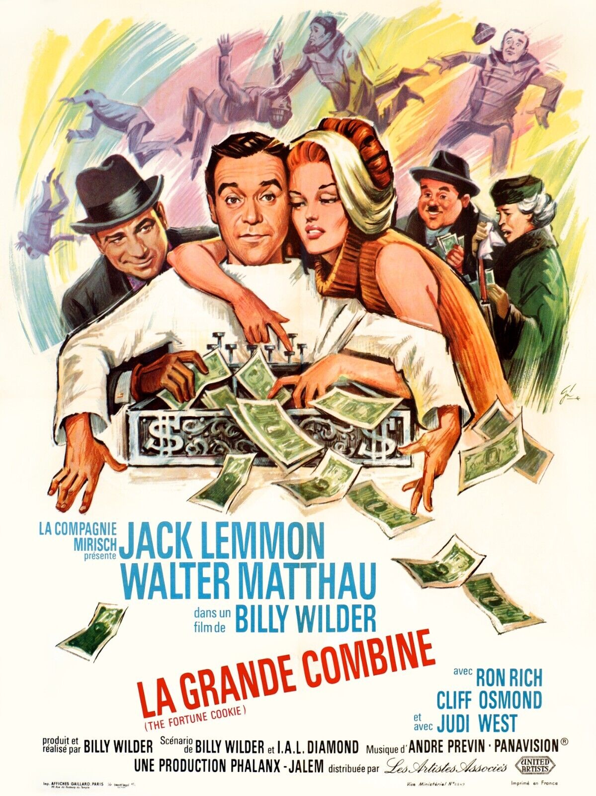 LA GRANDE COMBINE, JACK LEMMON, 1966, REPRO AFFICHE CINEMA VINTAGE, HQ
