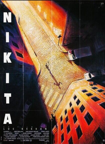 NIKITA, ANNE PARILLAUD, LUC BESSON, 1990, Repro affiche cinéma VINTAGE, HQ.