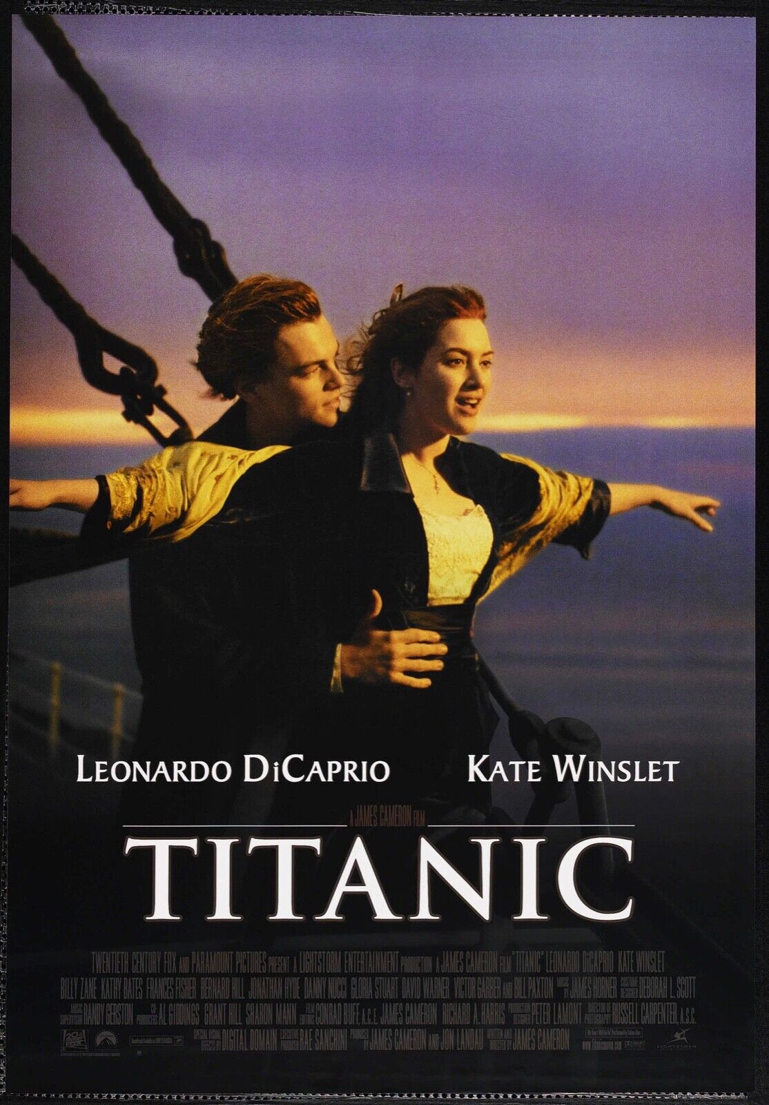TITANIC, LEONARDO DI CAPRIO, KATE WINSLET, 19997, REPRO AFFICHE CINÉMA, HQ.