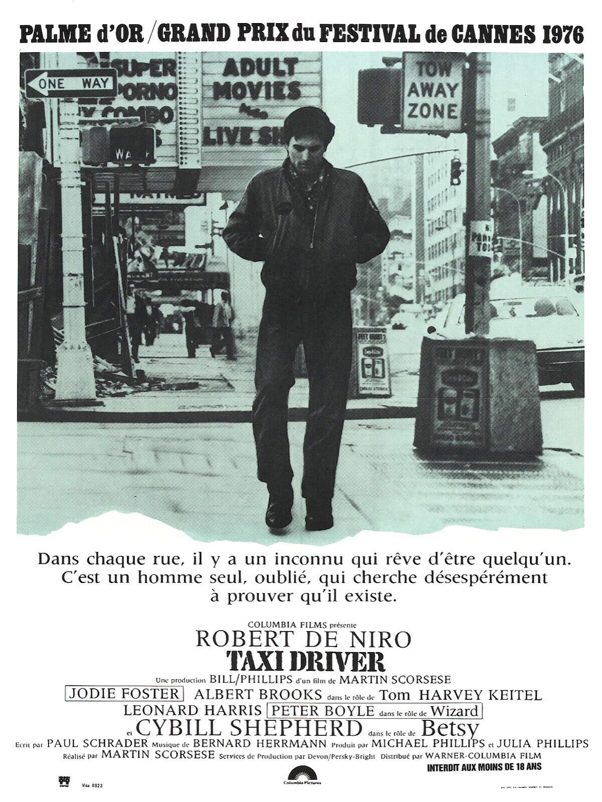TAXI DRIVER, ROBERT DE NIRO, MARTIN SCORSESE, 1976, Repro cinema poster, HQ