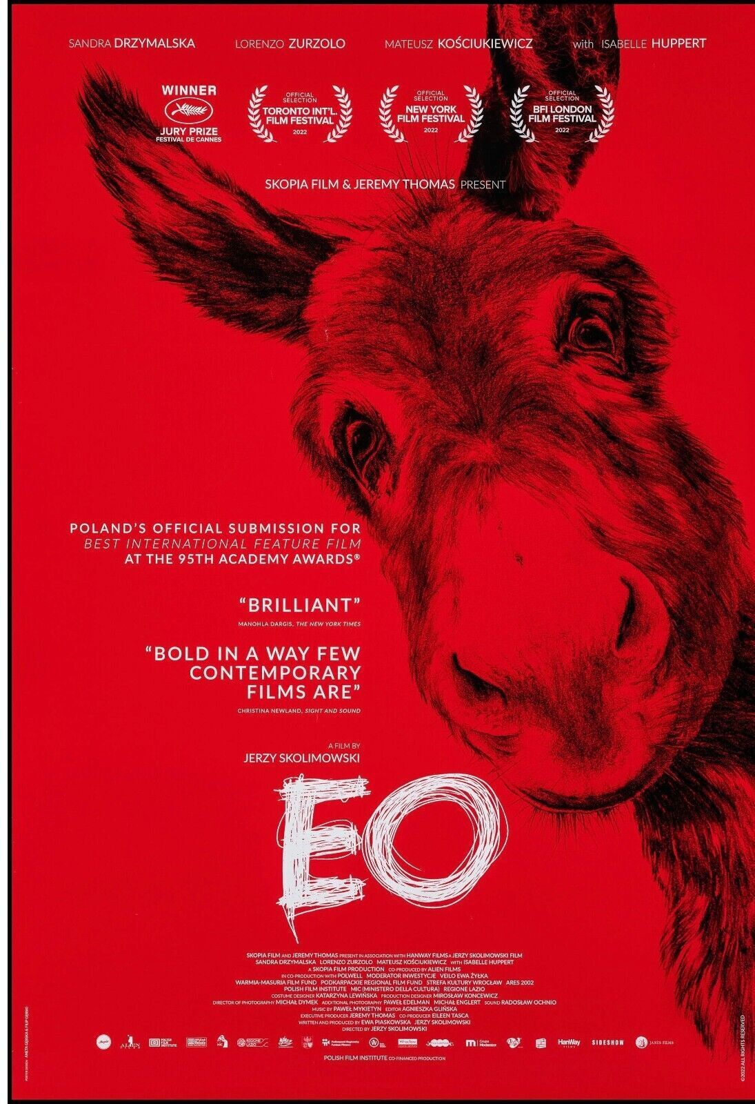 EO, JERZY SKOLIMOWSKI, 2022, REPRODUCCIÓN DE PELÍCULA, VINTAGE, ALTA CALIDAD