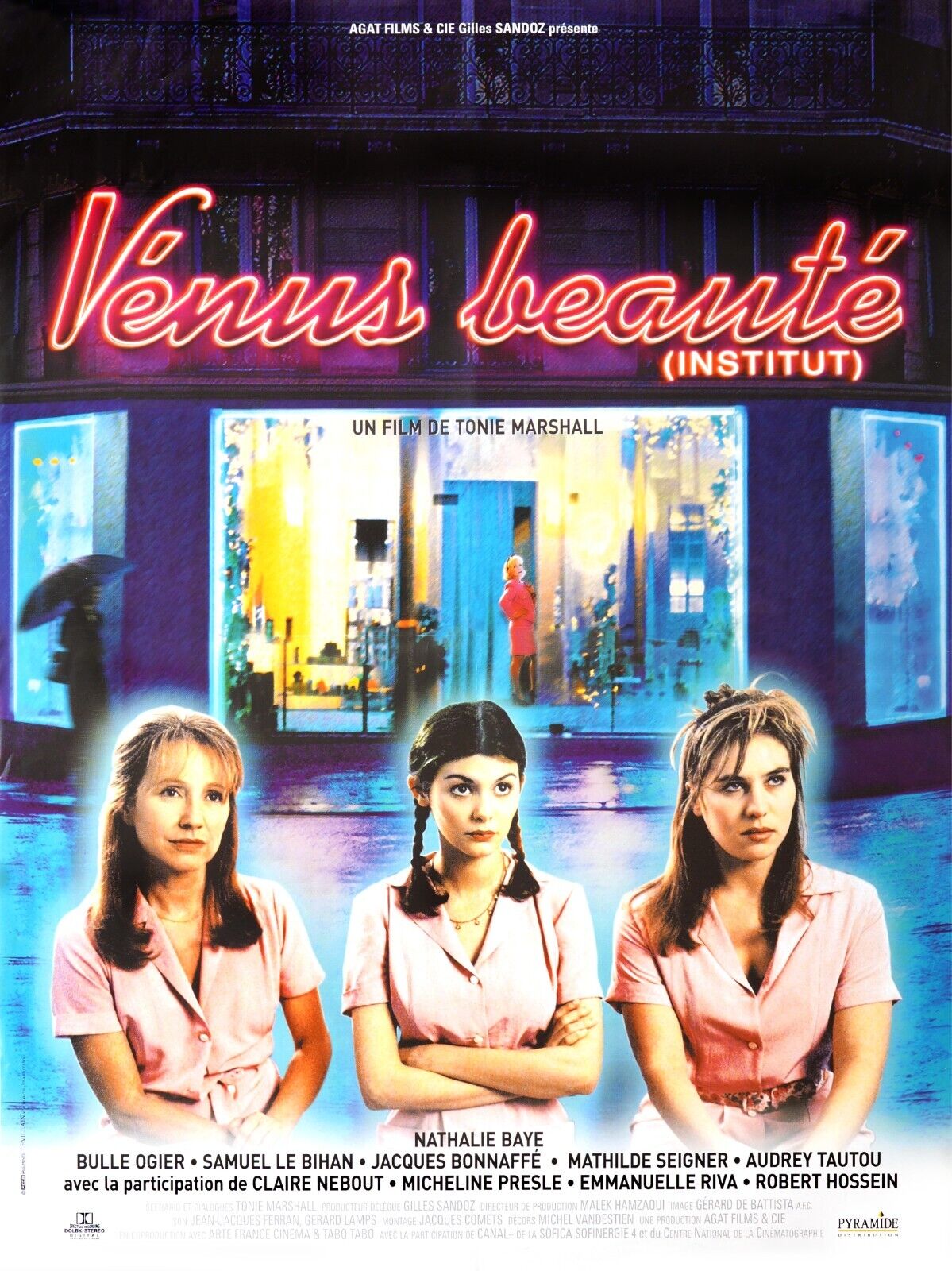 INSTITUTO DE BELLEZA VENUS, NATHALIE BAYE, AUDREY TAUTOU, 1999, REPRODUCCIÓN DE CARTEL DE CINE VINTAGE