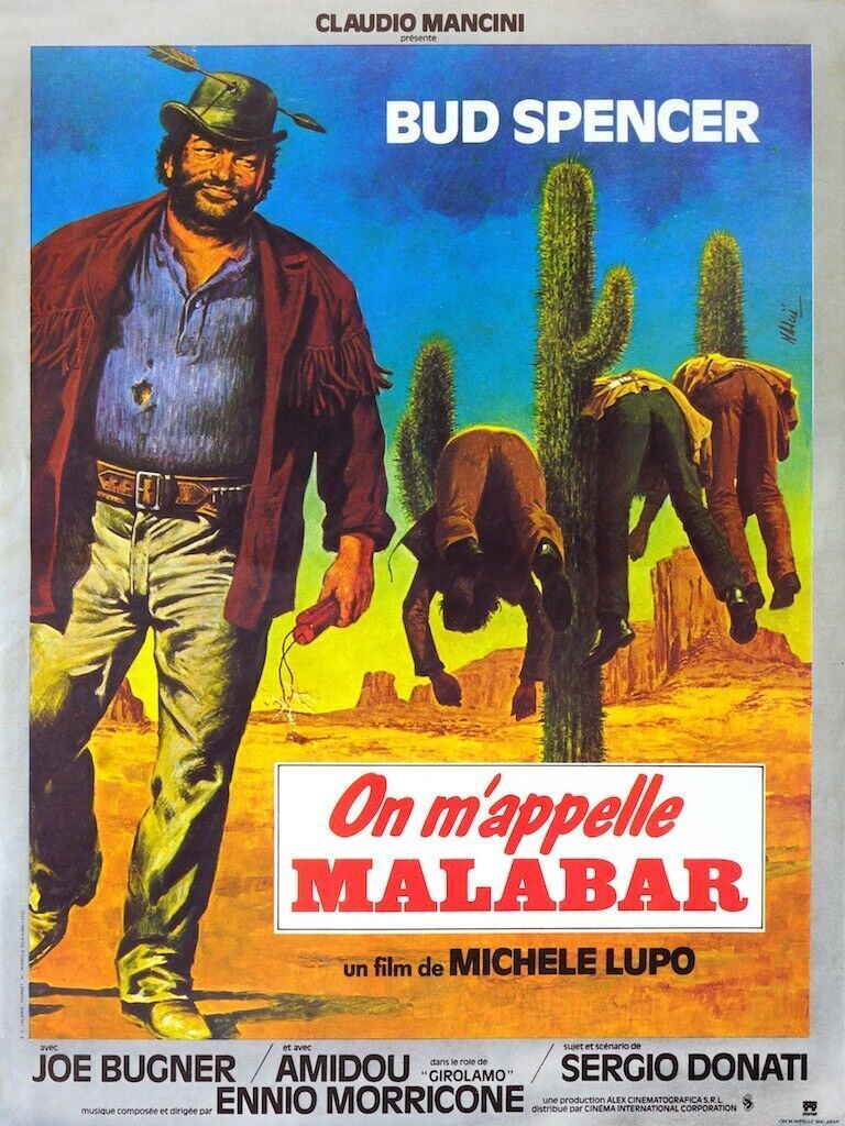 THEY CALL ME MALABAR, BUD SPENCER, 1981, Repro VINTAGE cinema poster, HQ