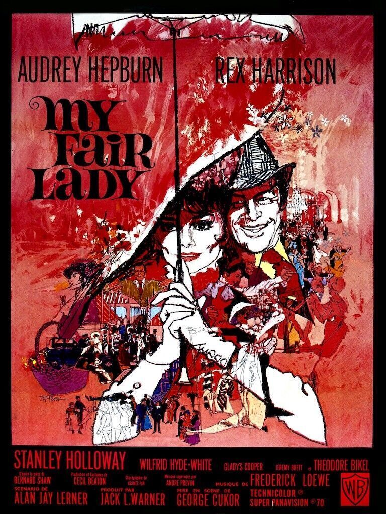 MY FAIR LADY, AUDREY HEPBURN, 1964, Repro affiche cinema, VINTAGE, HQ