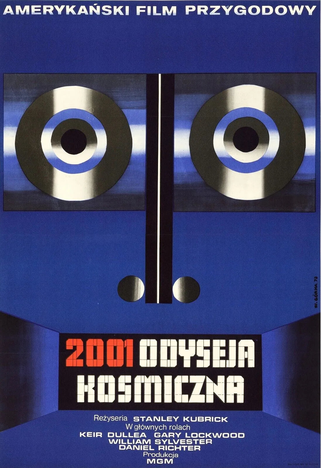 2001 : L’ODYSSÉE DE L’ESPACE, KEIR DULLEA, 1968, REPRO MOVIE POSTER, VINTAGE, HQ