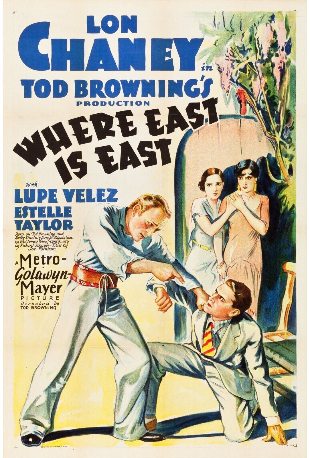 LOIN VERS L'EST, LON CHANEY, 1929, repro affiche cinéma