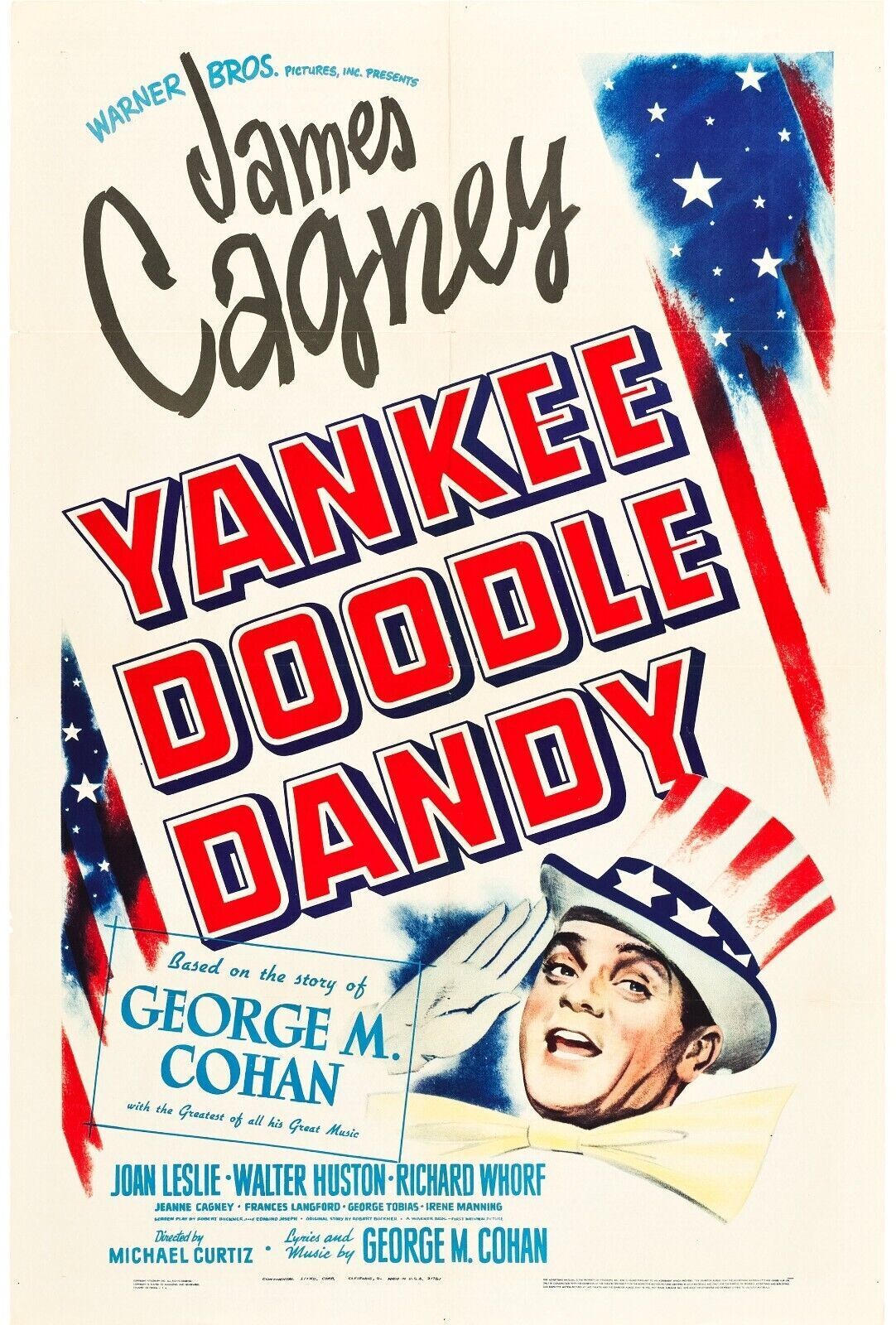 THE GLORIOUS PARADE, JAMES CAGNEY, 1942, cinema poster reproduction, VINTAGE, HQ