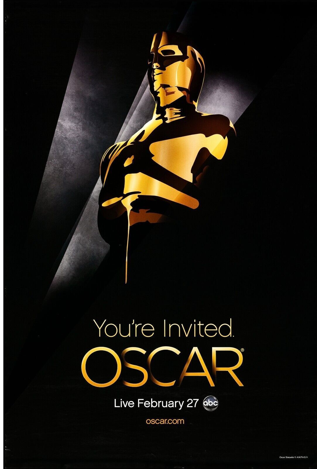 OSCAR EN VIVO 27 DE FEBRERO, Póster de cine Repro, VINTAGE HQ