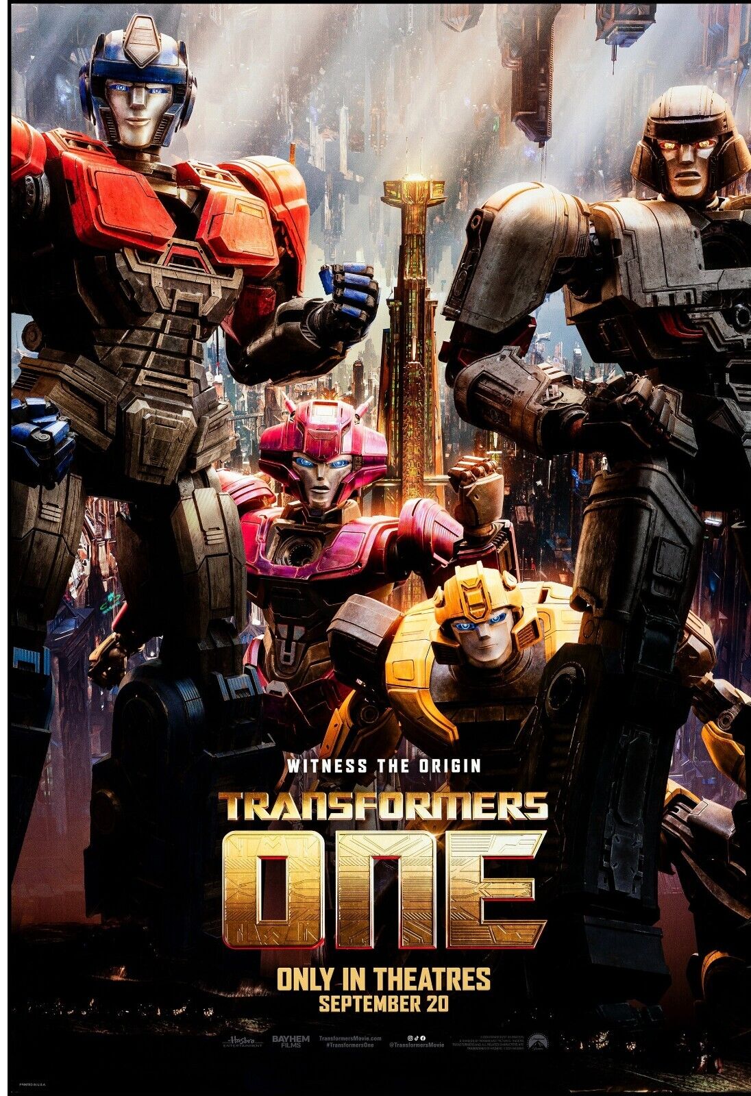 TRANSFORMS ONE, ERIC PEARSON, 2024, Repro cinema poster, HQ,