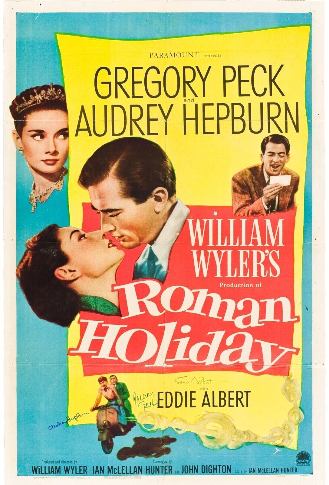 VACACIONES EN ROMA, VACACIONES EN ROMA, GREGORY PECK, 1953, Reproducción de póster de película, VINTAGE HQ