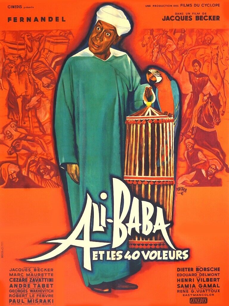 ALI BABA AND THE 40 THIEVES, JON HALL, 1944, REPRO MOVIE POSTER, VINTAGE, HQ
