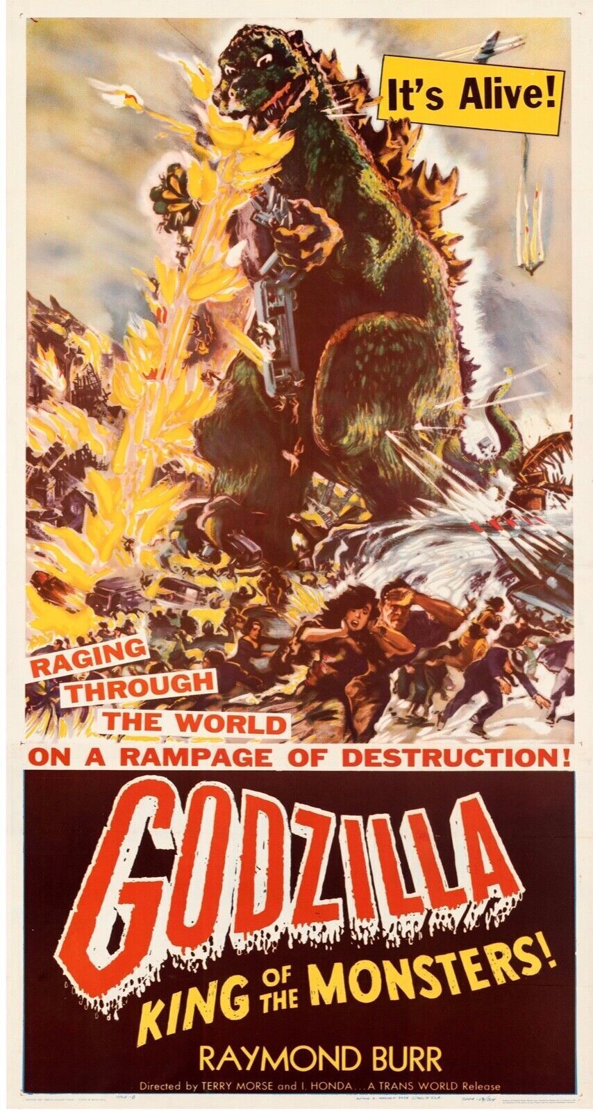 GODZILLA, KING OF THE MONSTER ! REPRO AFFICHE CINEMA VINTAGE HQ