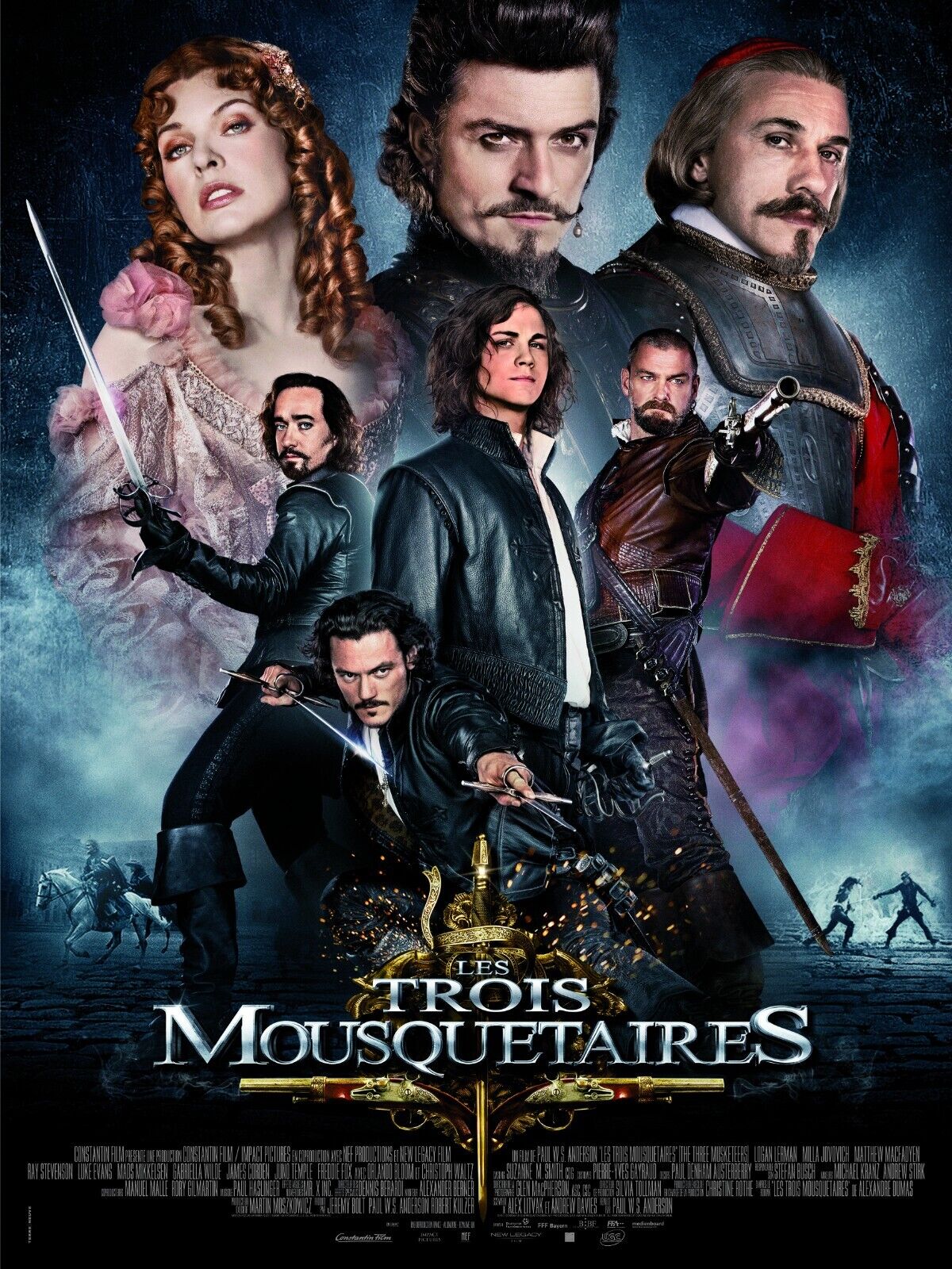 LES TROIS MOUSQUETAIRES, LOGAN LERMAN, 2011,  REPRO AFFICHE DE CINÉMA VINTAGE, HQ