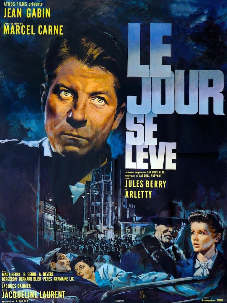 LE JOUR SE LÈVE, JEAN GABIN, 1939, REPRO AFFICHE CINEMA VINTAGE, HQ