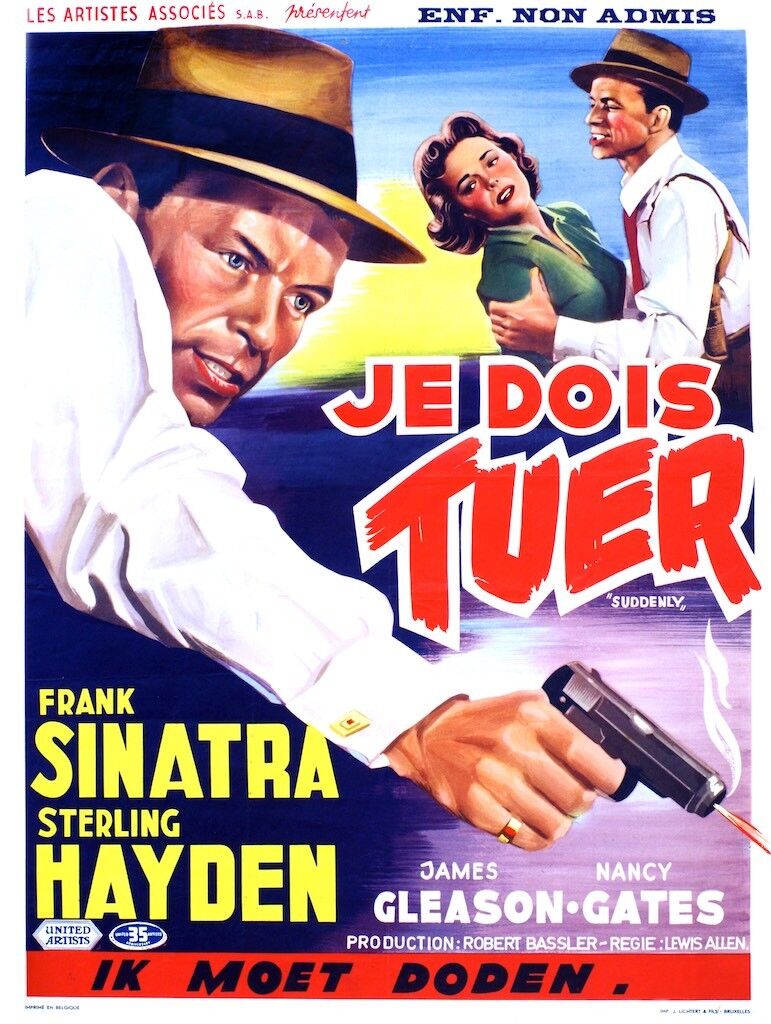 I MUST KILL, FRANK SINATRA, REPRO MOVIE POSTER, VINTAGE, HQ