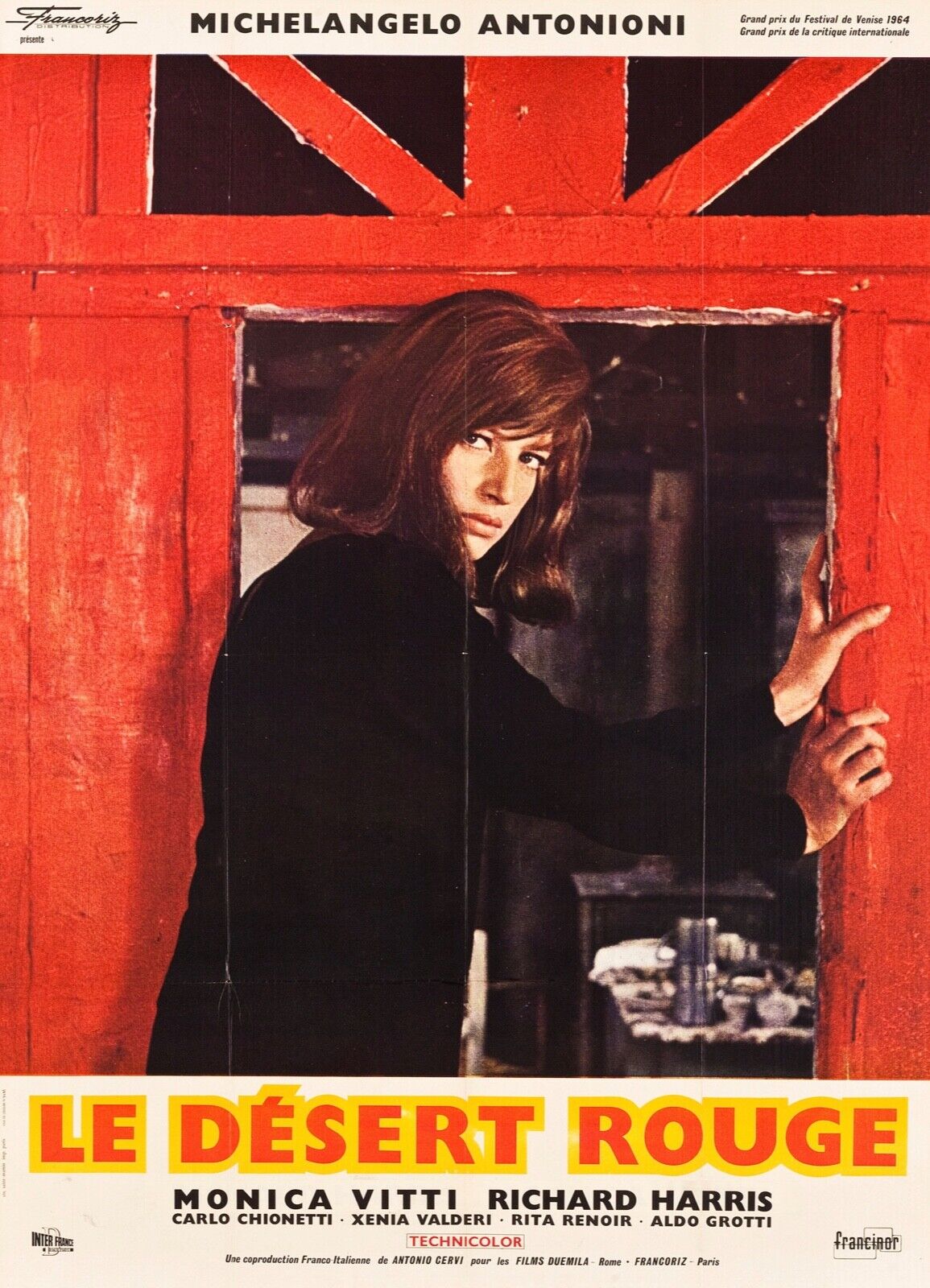 LE DÉSERT ROUGE, MONICA VITTI, 1964, Repro affiche cinéma, VINTAGE, HQ