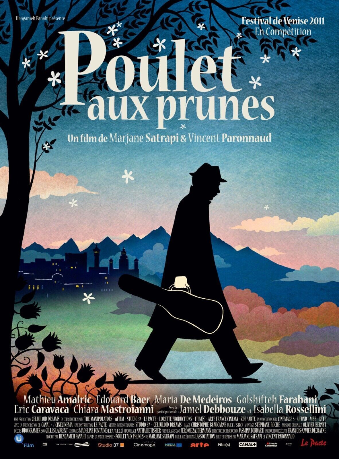 POULET AUX PRUNES, MATHIEU AMALRIC, 2011, Repro affiche cinema VINTAGE, HQ