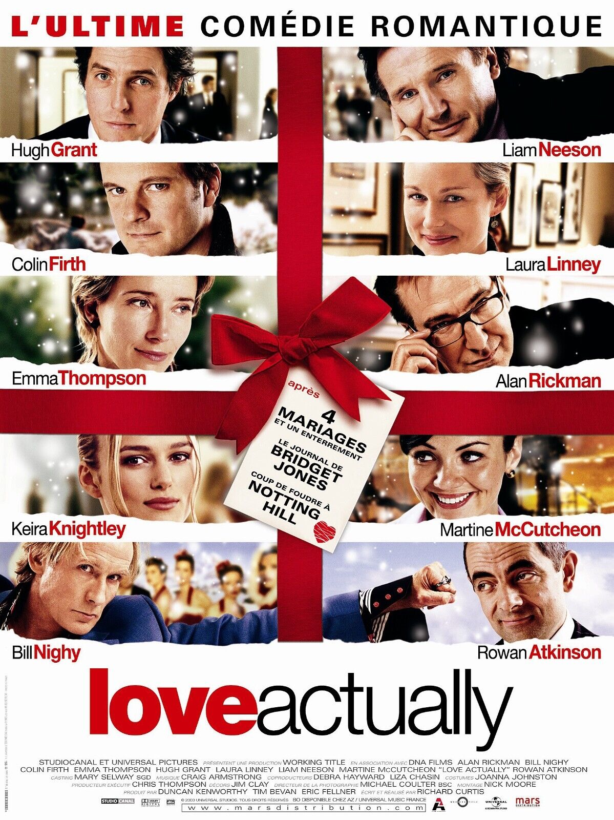 LOVE ACTUALLY, HUGH GRANT, 2003, AFFICHE CINEMA VINTAGE, HQ