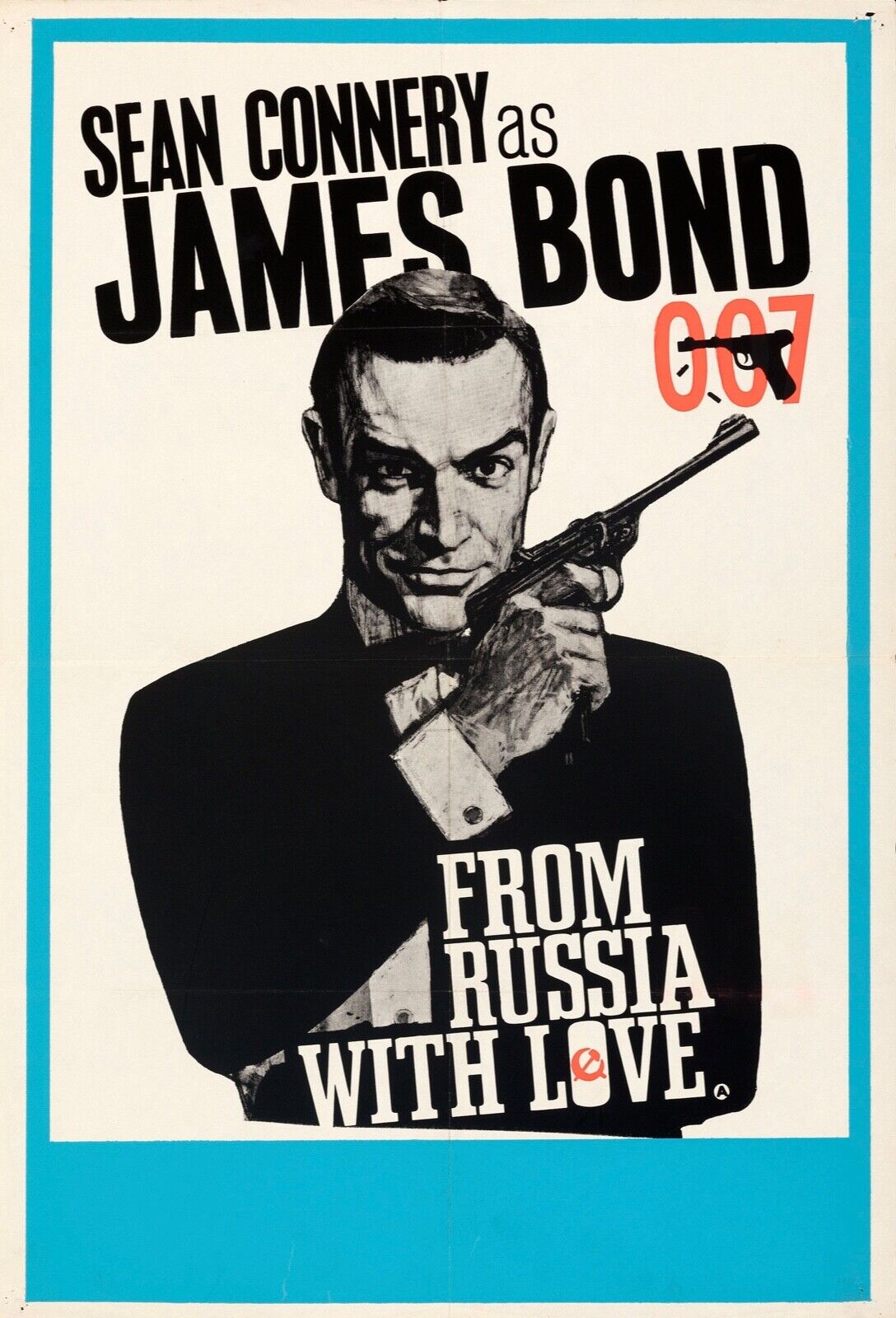 JAMES BOND 007, SEAN CONNERY, REPRO AFFICHE CINEMA VINTAGE (50X70) HQ