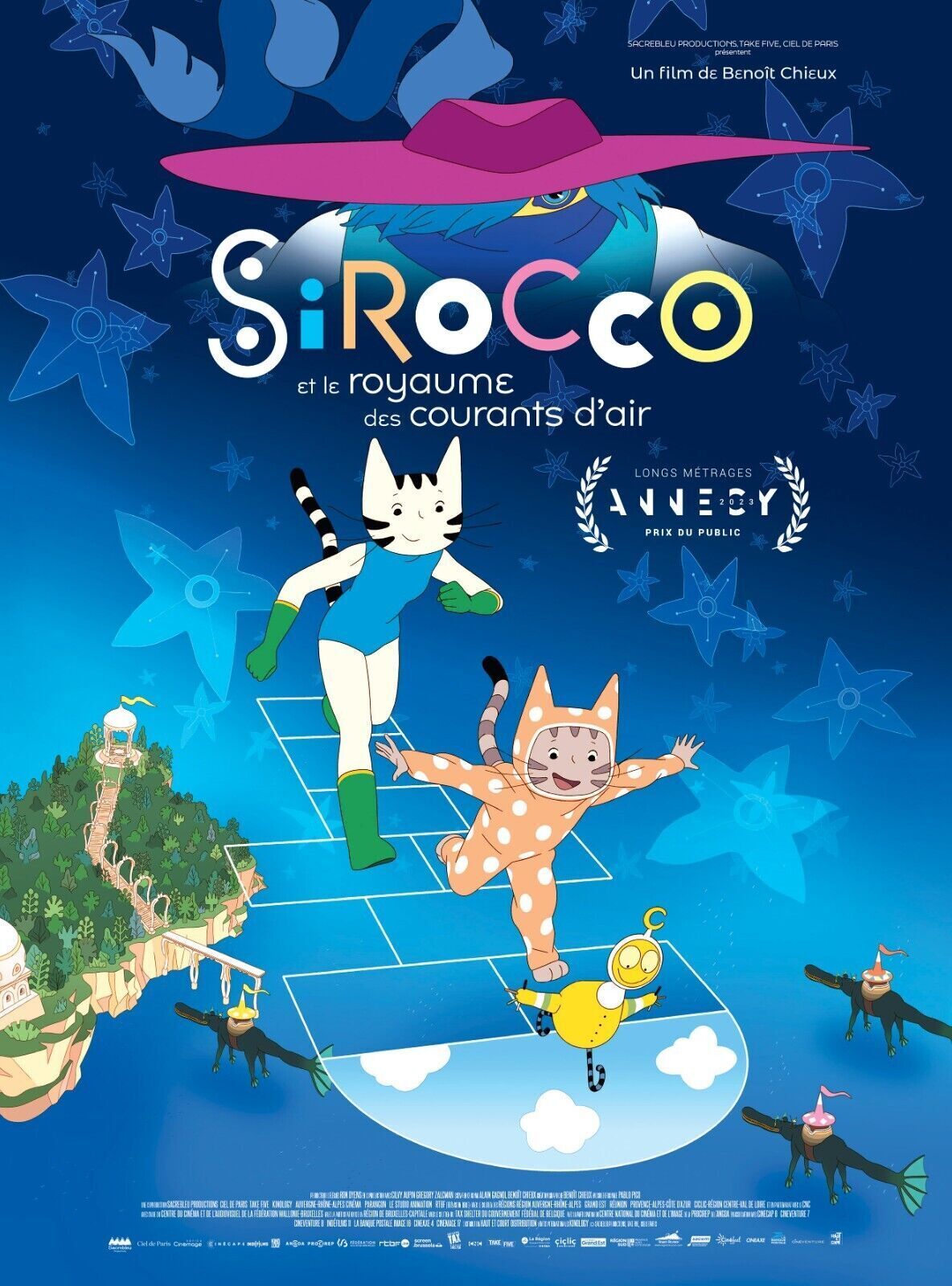 SIROCCO ET LE ROYAUME DES COURANTS D'AIR, LOUISE CHARPENTIER, 2023, Repro affiche de cinema, HQ