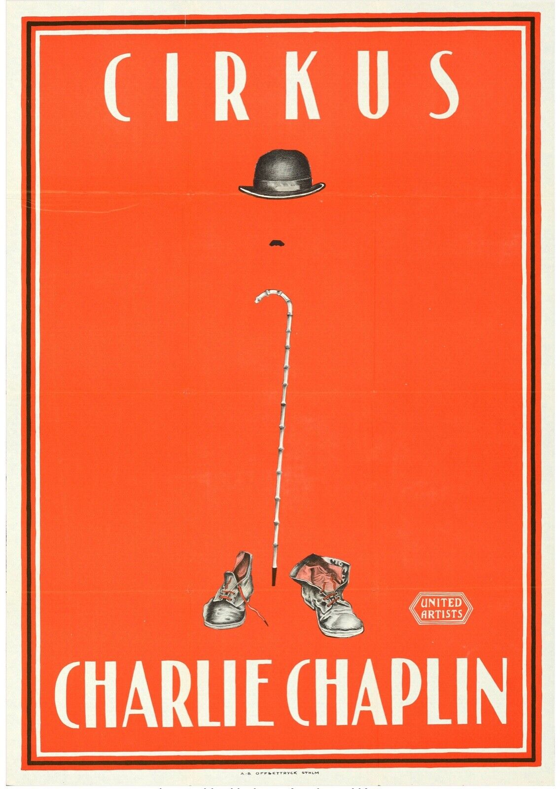 CIRKUS CHARLIE CHAPLIN CLOWNS CIRCUS REPRO VINTAGE CINE POSTER