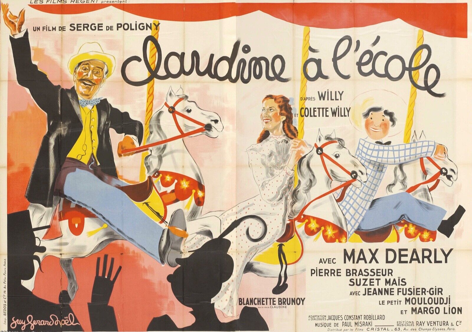 CLAUDINE AT SCHOOL, MAX DEARLY - REPRO VINTAGE CINEMA POSTER