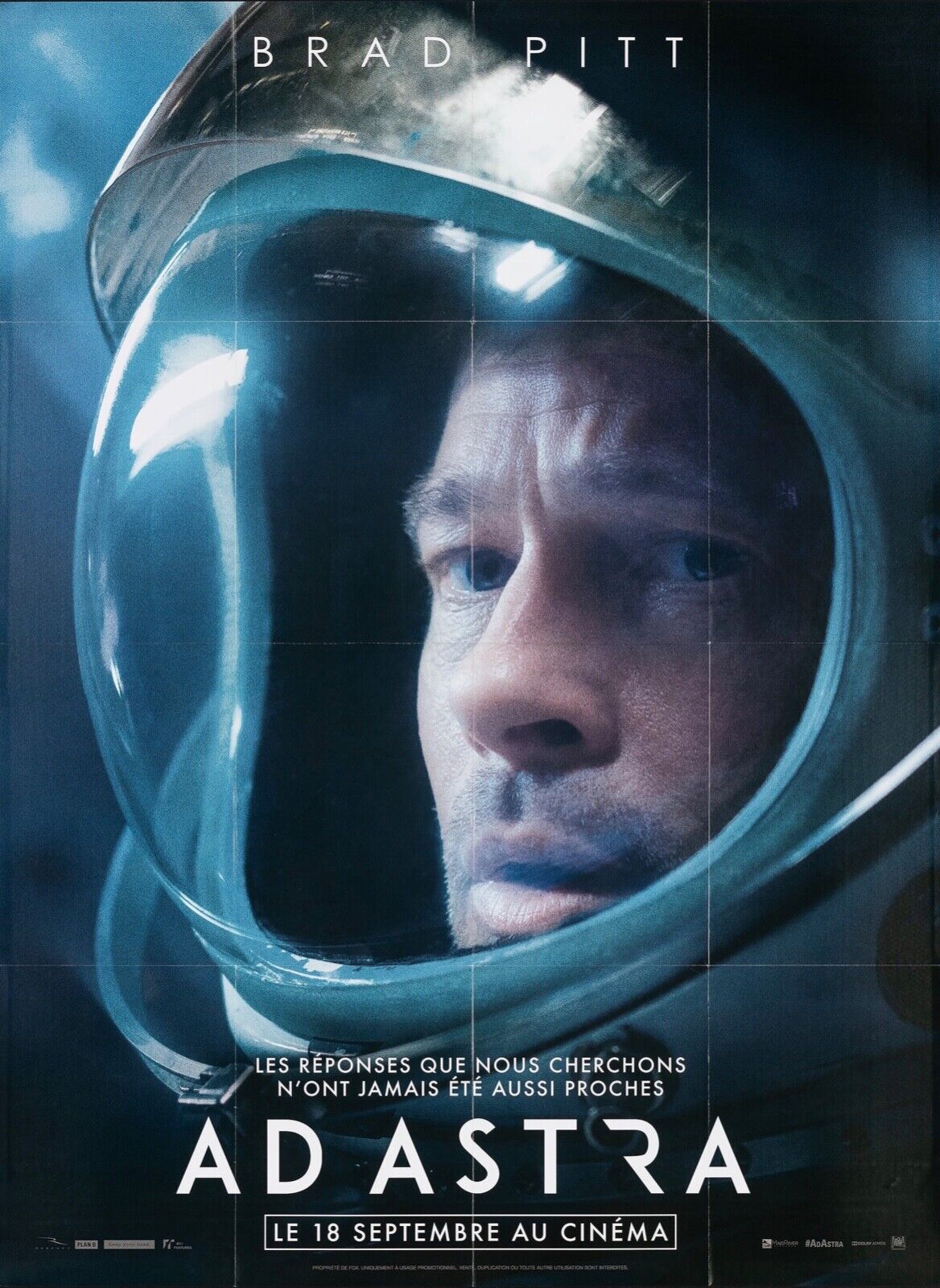 AD ASTRA BRAD PITT REPRO VINTAGE CINEMA POSTER