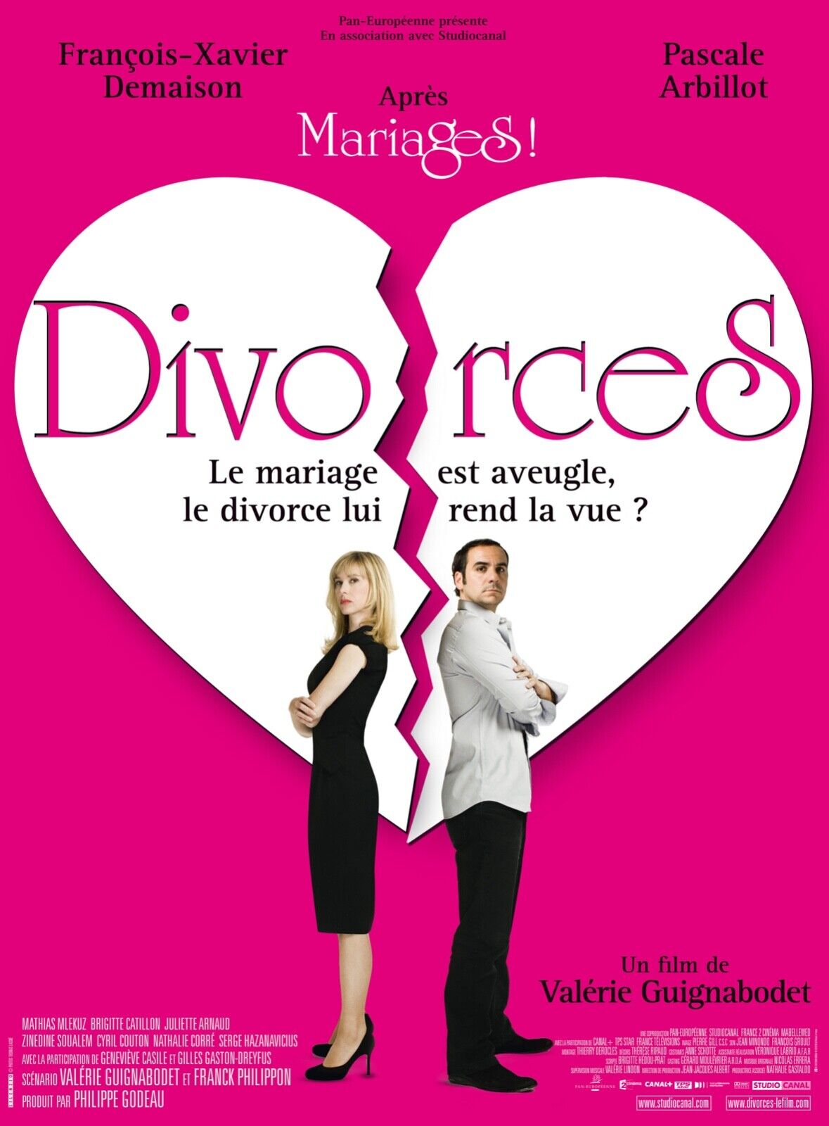 DIVORCIO, FRANÇOIS-XAVIER DEMAISON, REPRO CARTEL DE CINE VINTAGE