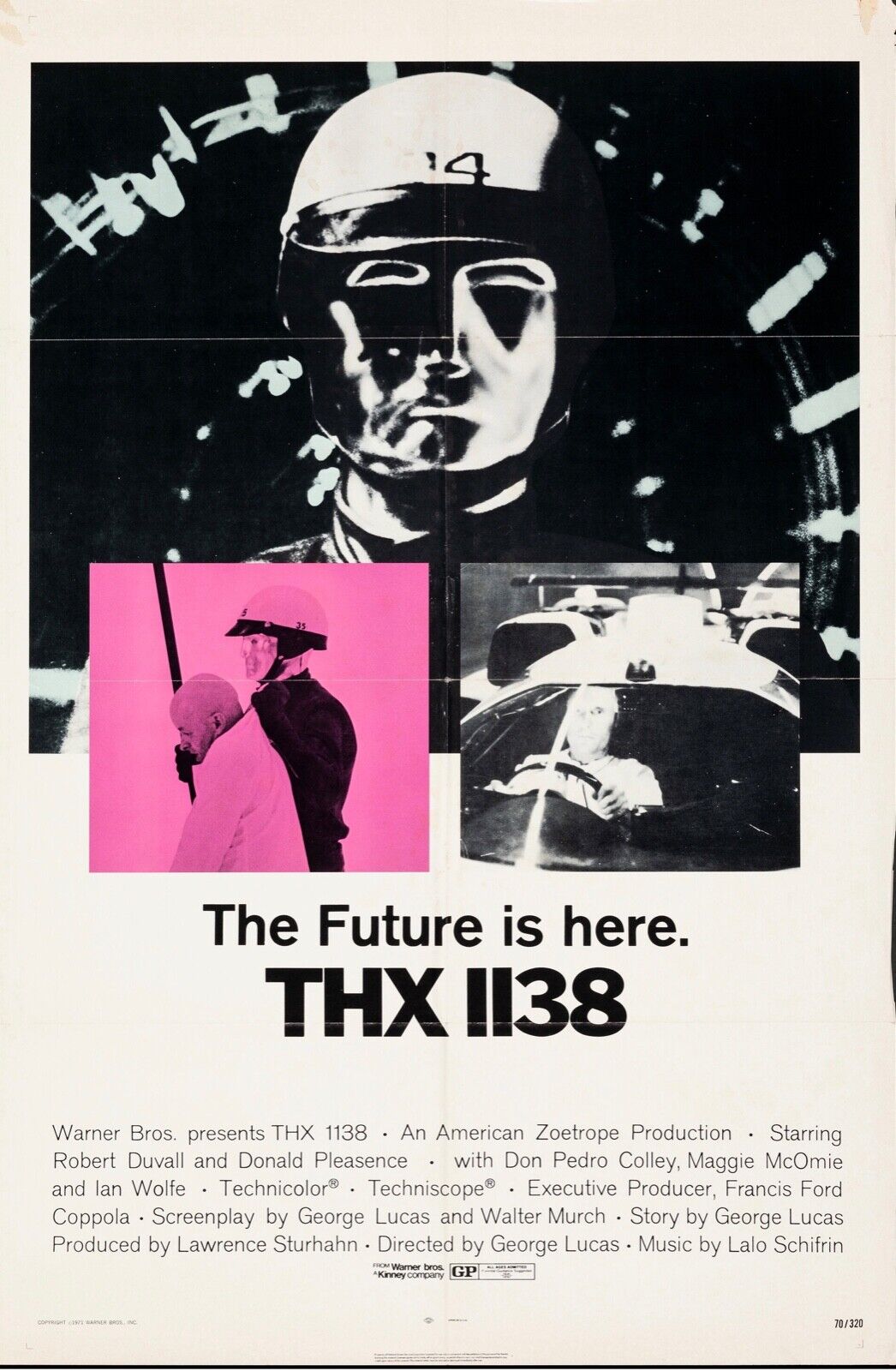 THX 1138, GEORGES LUCAS, 1971, REPRO AFFICHE CINEMA VINTAGE