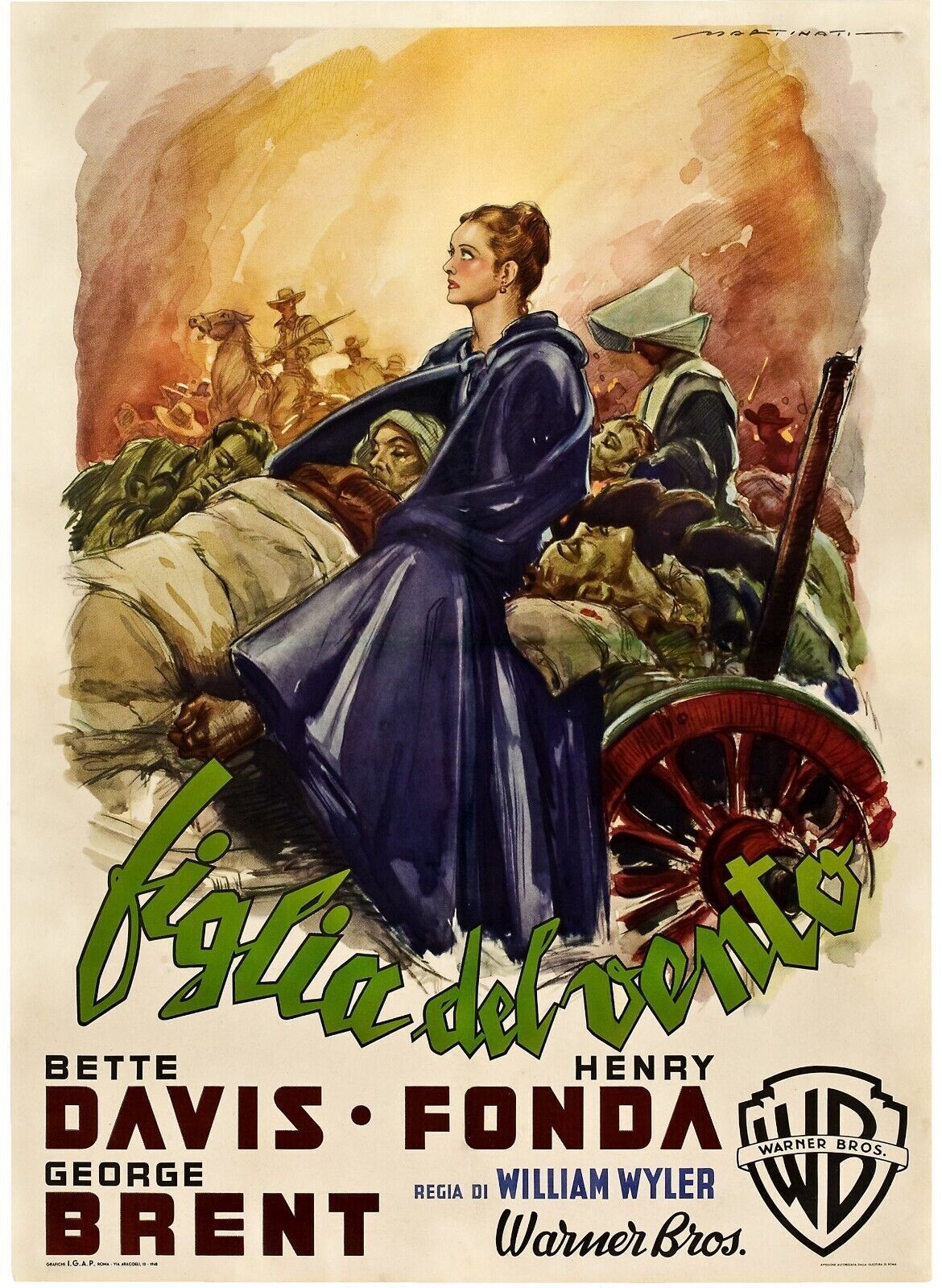 L'INSOUMISE, BETTE DAVIS, HENRY FONDA, 1938, repro affiche cinéma, HQ